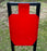 top view of silhouette target mounted to target stand at shooting range