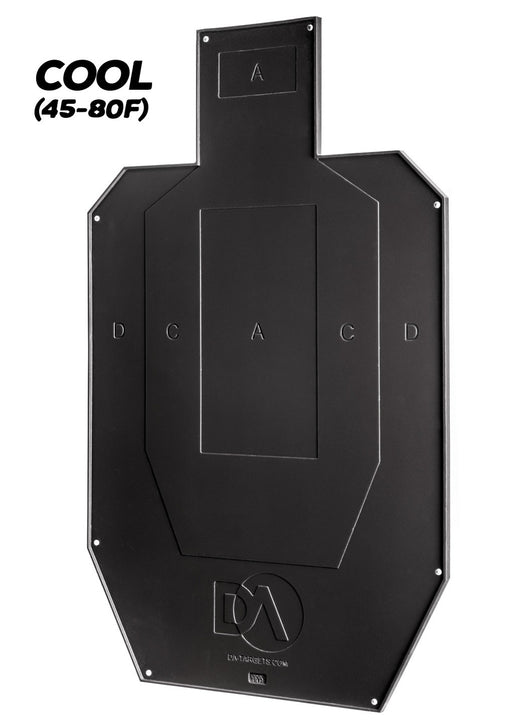 black IPSC target with white backgorund