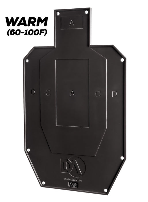 black silhouette shooting target with white background